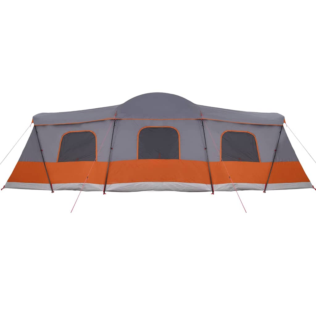 Zelt für 16 Personen Grau und Orange 680 x 510 x 210 cm