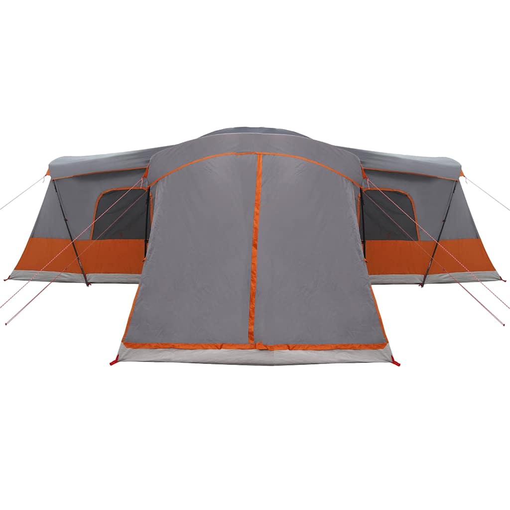 Zelt für 16 Personen Grau und Orange 680 x 510 x 210 cm