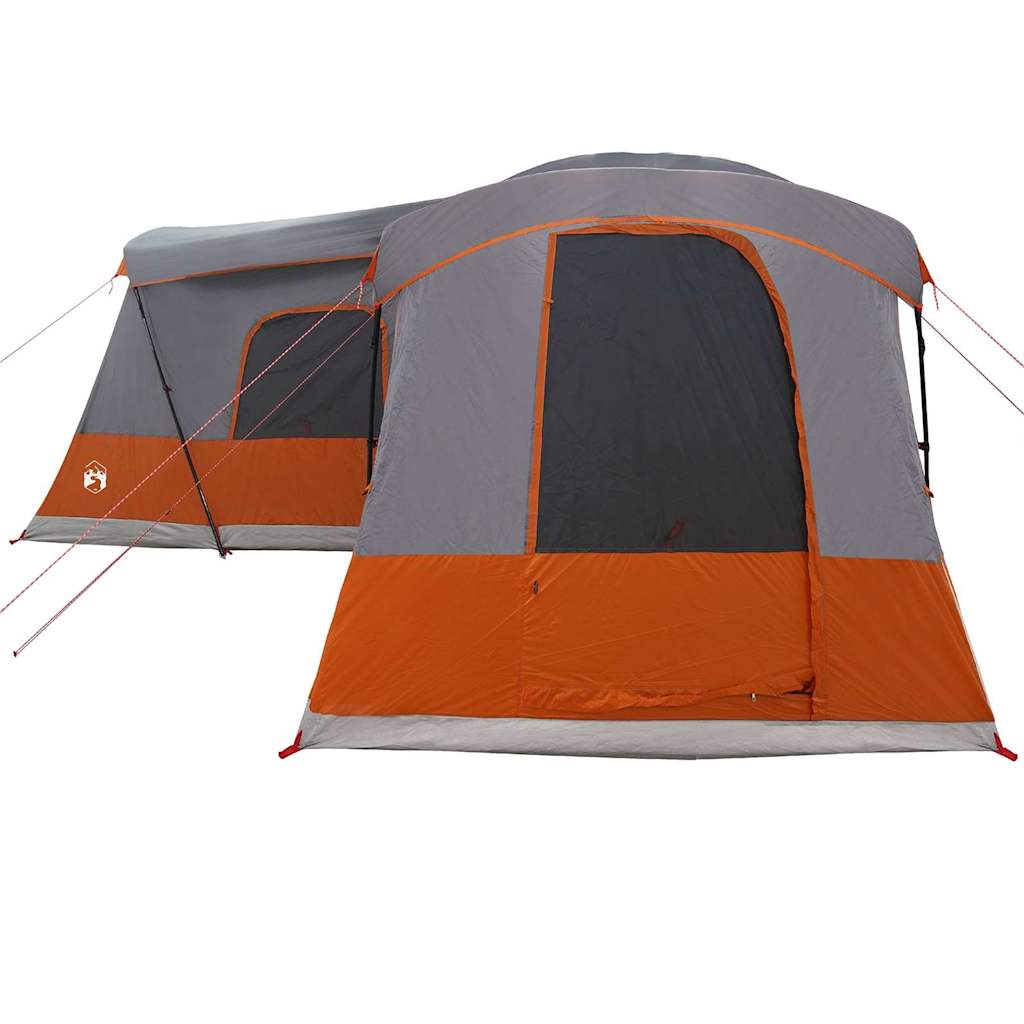 Zelt für 16 Personen Grau und Orange 680 x 510 x 210 cm