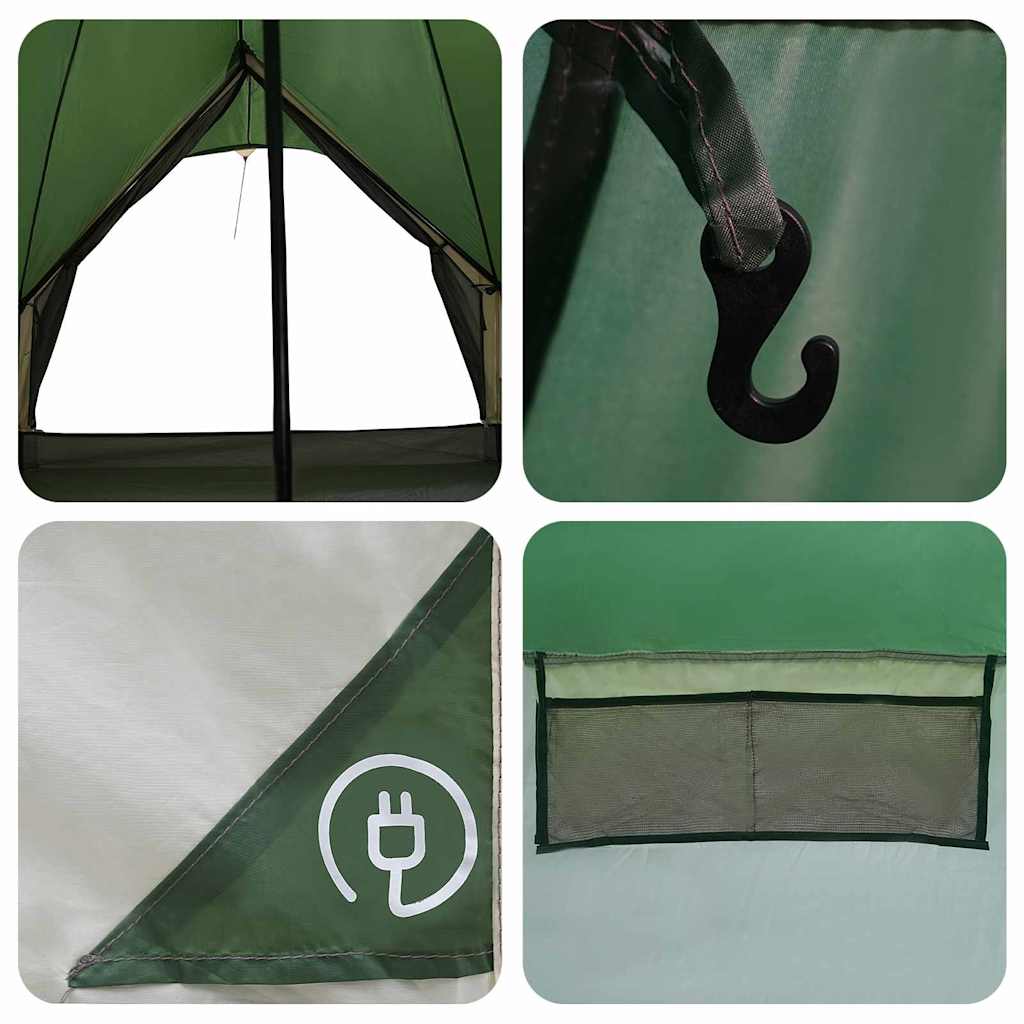 Teepee Zelt für 3 Personen 3 Personen Grün und Grau