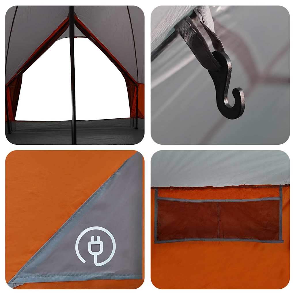 Teepee Zelt für 3 Personen 3 Personen Grau und Orange