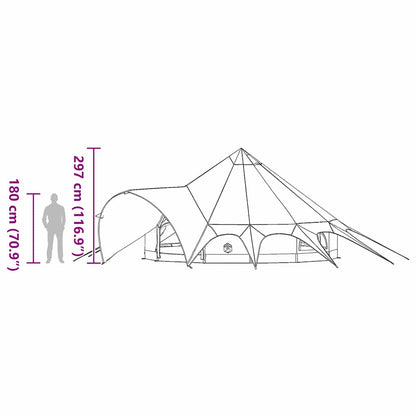 Teepee Zelt für 9 Personen 9 Personen Grün und Grau