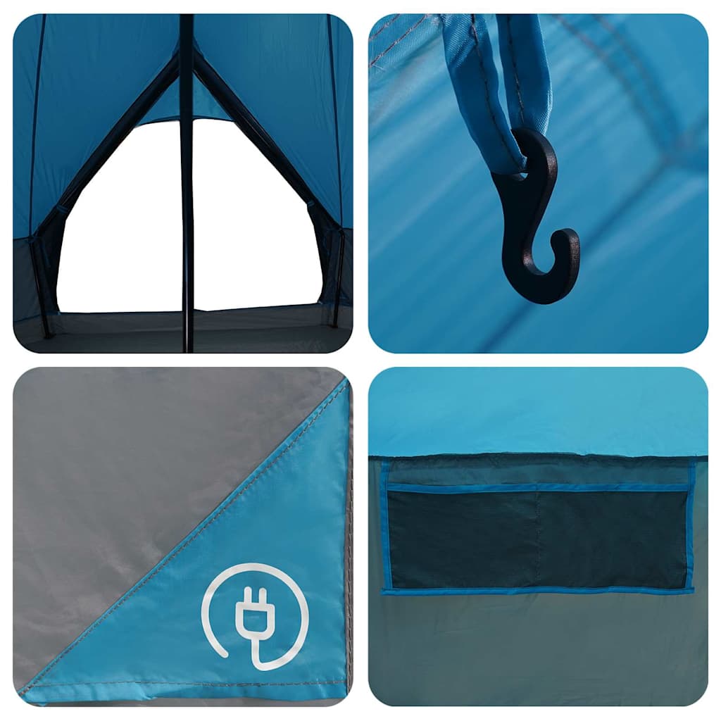 Teepee Zelt für 9 Personen 9 Personen Blau und Grau