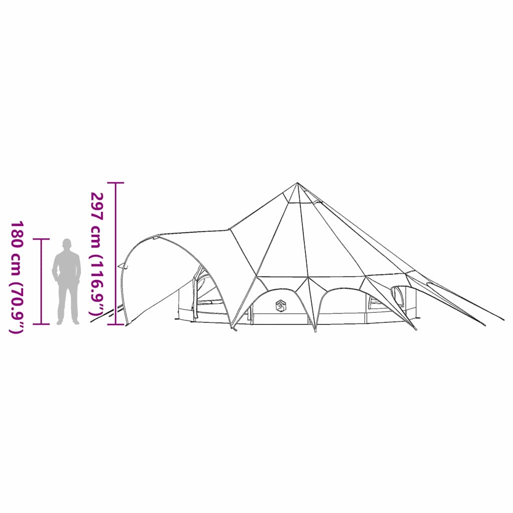 Teepee Zelt für 9 Personen 9 Personen Blau und Grau