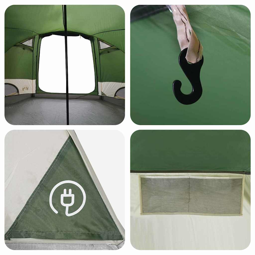 Dome Zelt für 4 Personen mit Dach Grün 505 x 450 x 248 cm