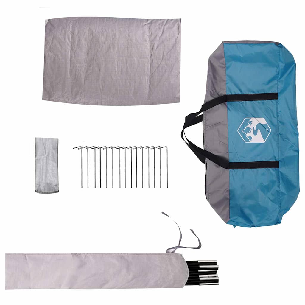 Dome Zelt für 4 Personen mit Dach Blau 505 x 450 x 248 cm