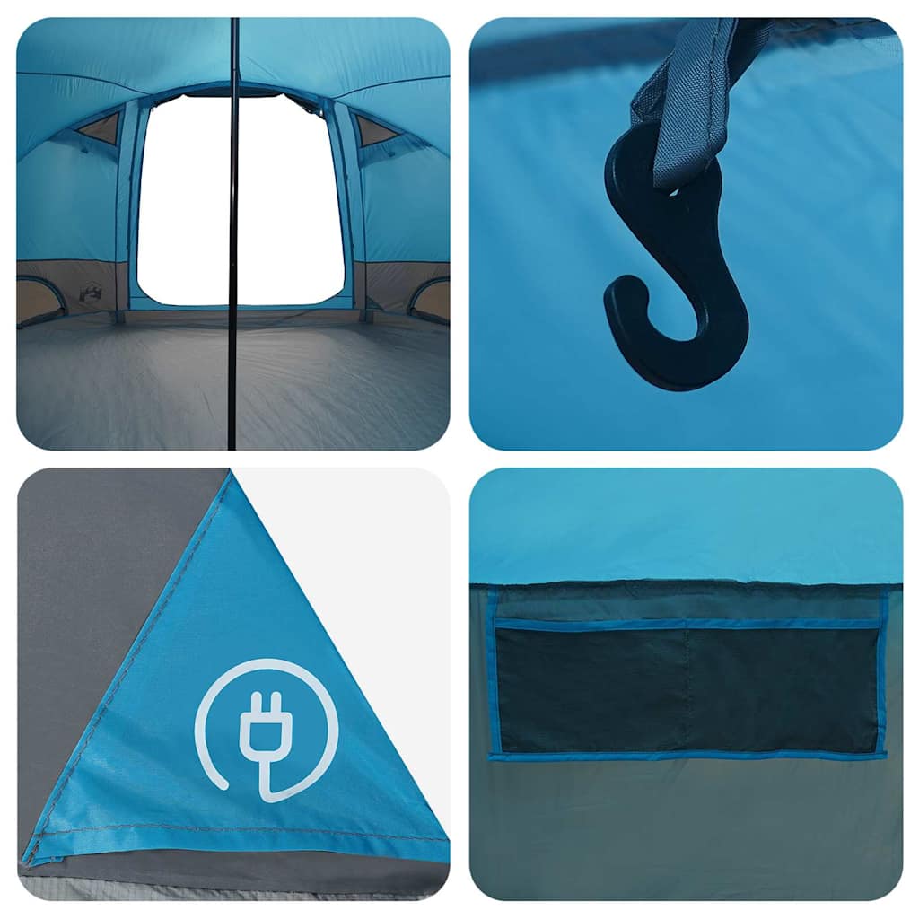 Dome Zelt für 4 Personen mit Dach Blau 505 x 450 x 248 cm