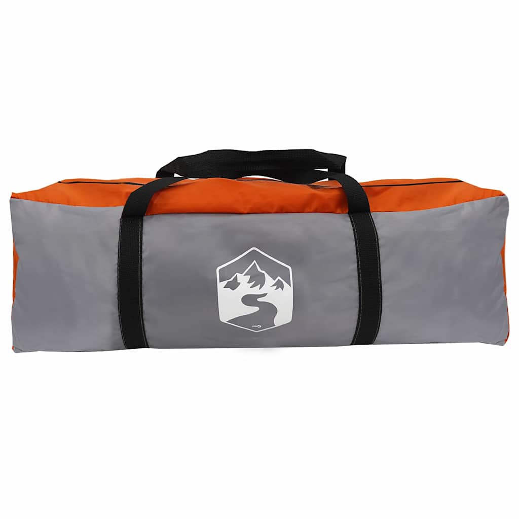 Dome Zelt für 4 Personen Grau und Orange 505 x 450 x 248 cm