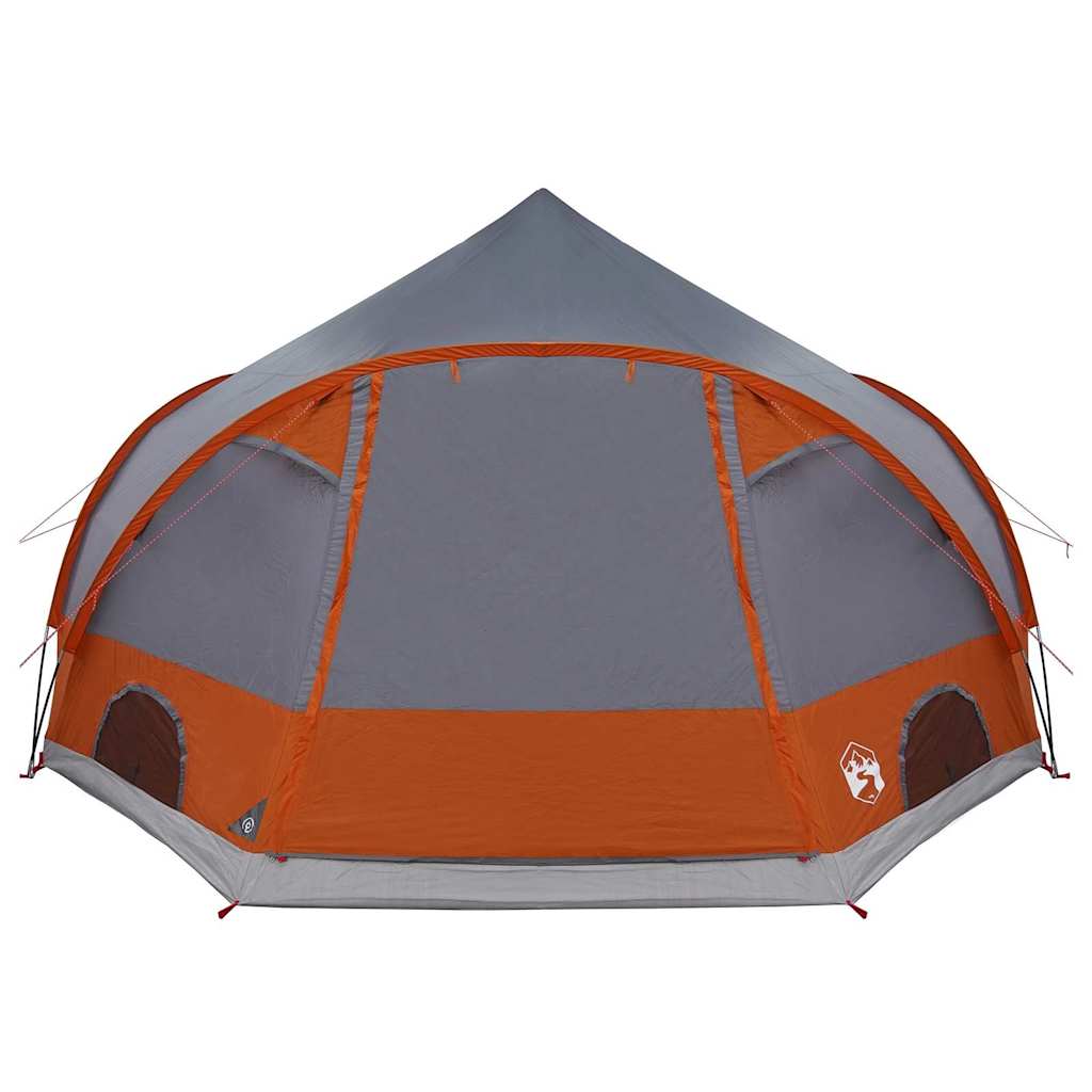 Dome Zelt für 4 Personen Grau und Orange 505 x 450 x 248 cm