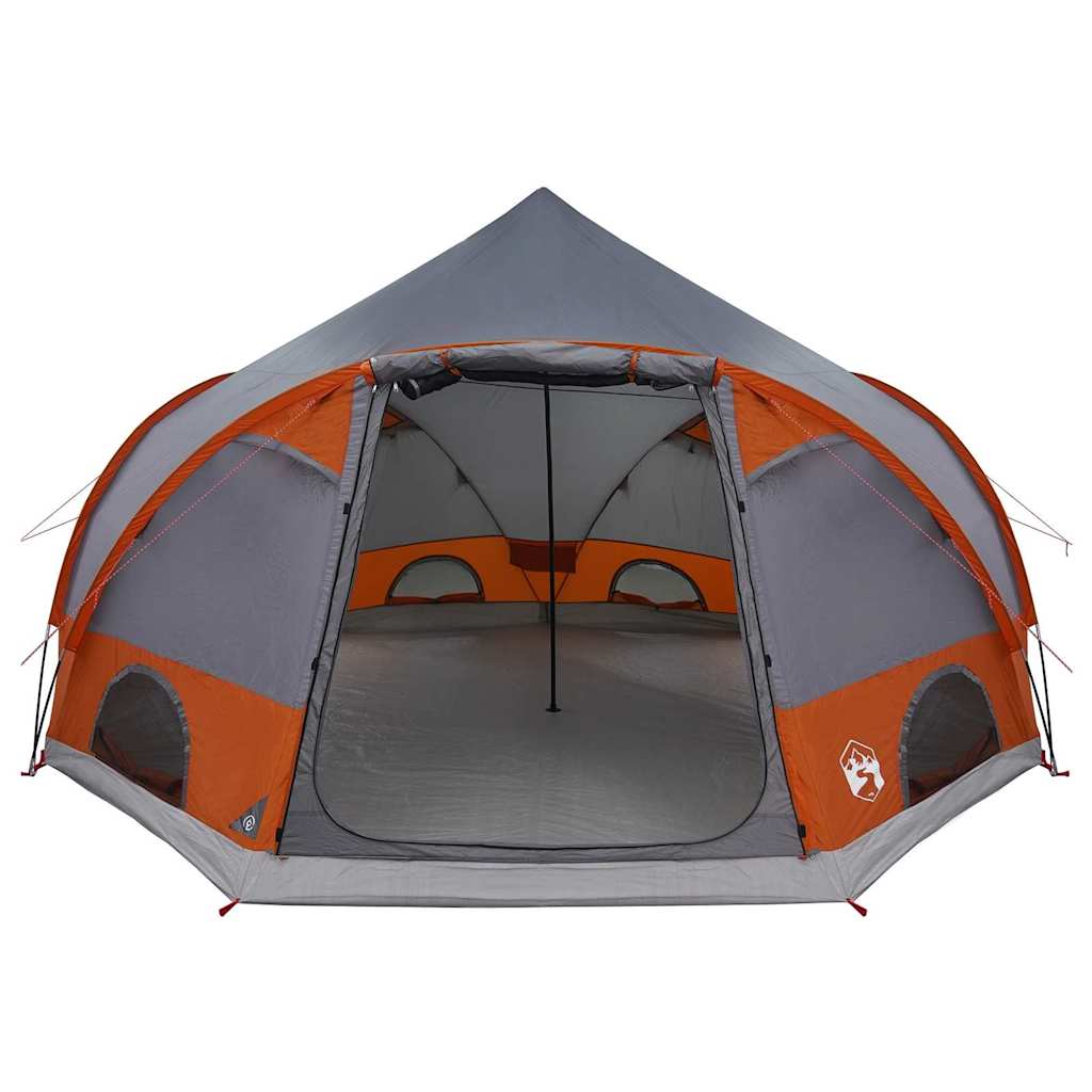 Dome Zelt für 4 Personen Grau und Orange 505 x 450 x 248 cm