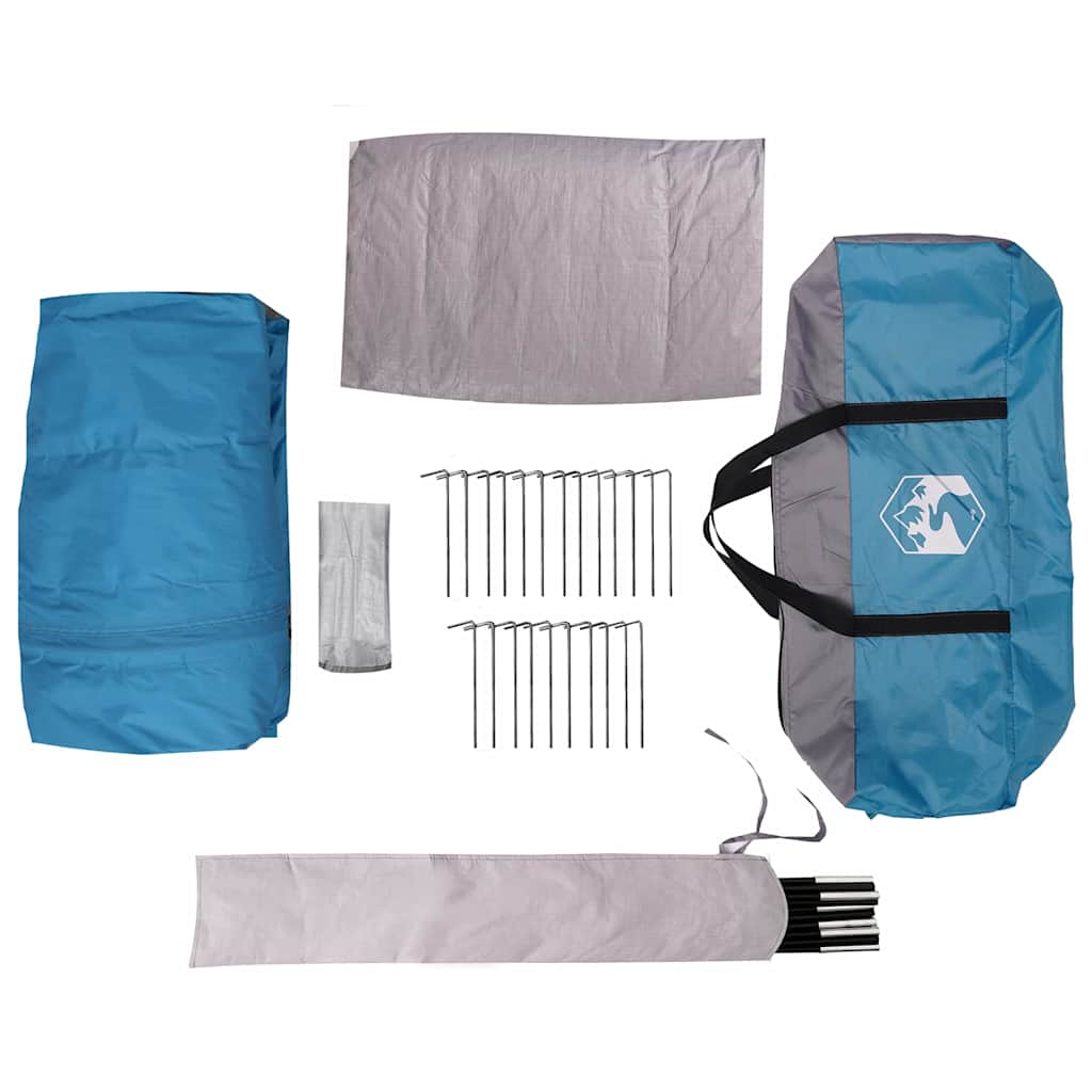 Zelt für 6 Personen mit Dach Blau 425 x 396 x 222 cm
