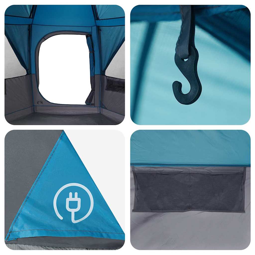 Zelt für 6 Personen mit Dach Blau 425 x 396 x 222 cm
