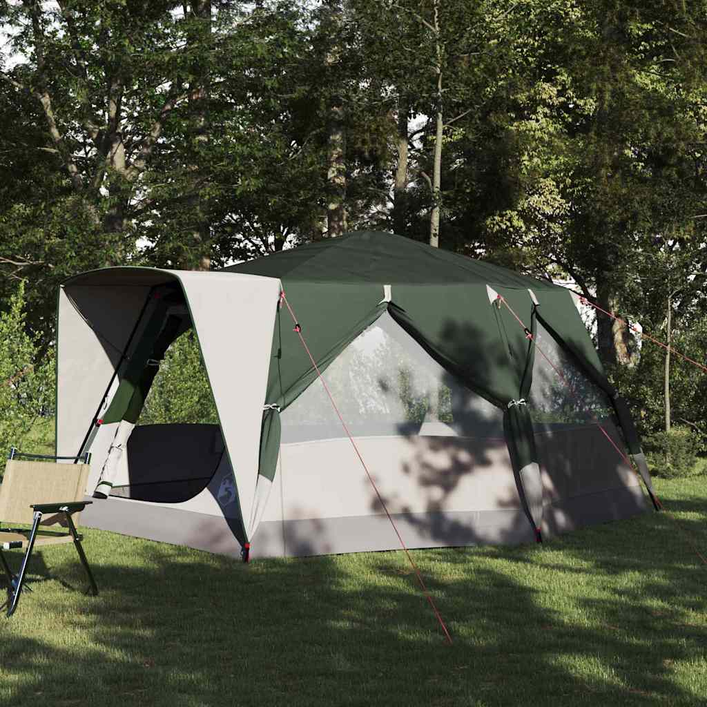Kabinenzelt für 7 Personen mit Dach Grün 400 x 350 x 212 cm