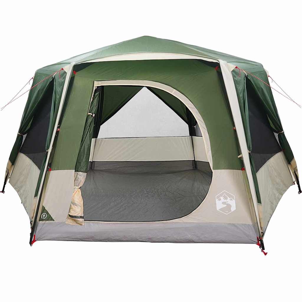 Kabinenzelt für 7 Personen mit Dach Grün 400 x 350 x 212 cm