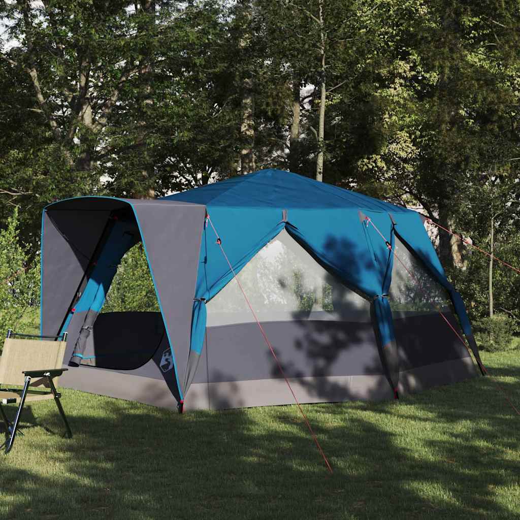 Kabinenzelt für 7 Personen mit Dach Blau 400 x 350 x 212 cm