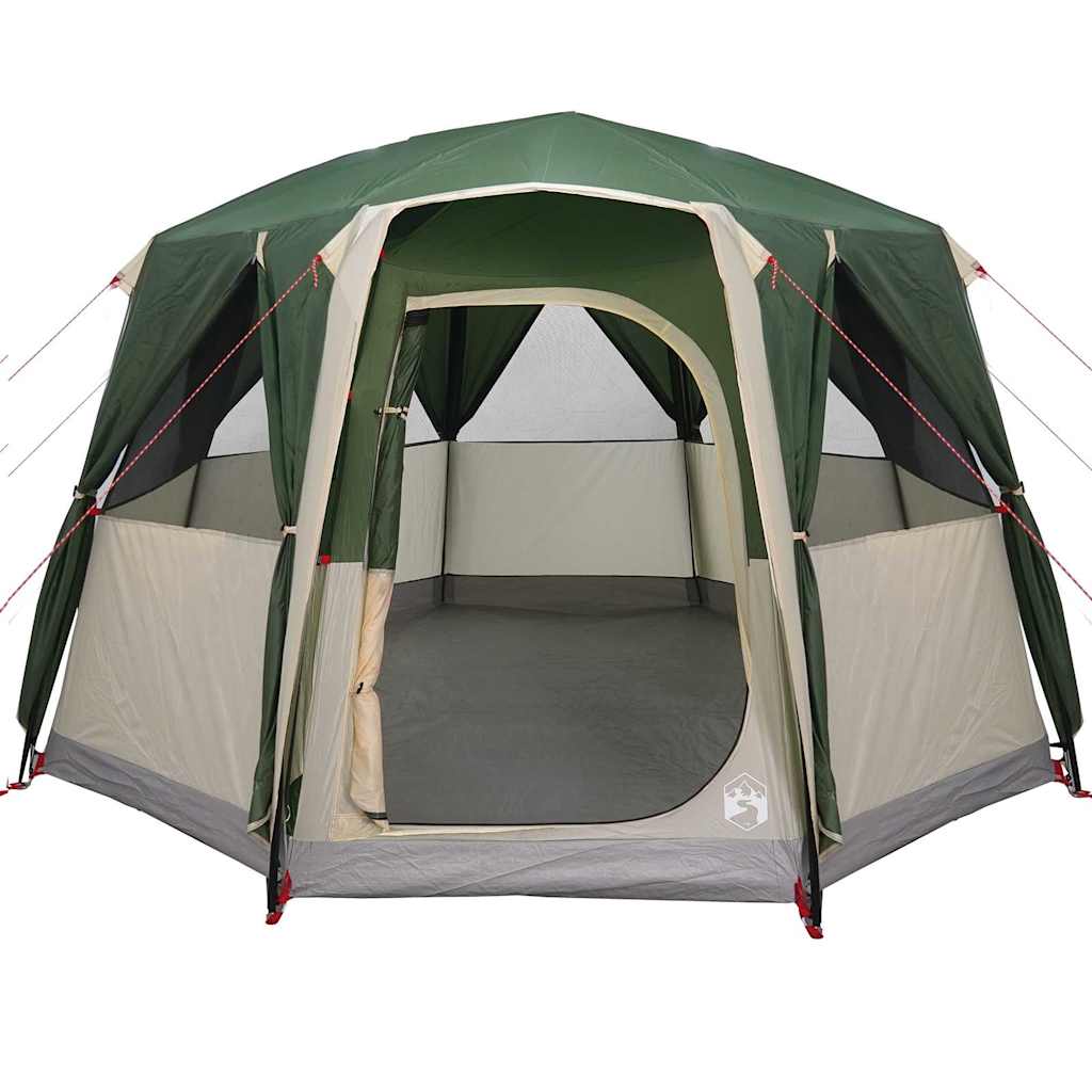 Cabin Zelt 3-Personen mit Dach Grün und Weiß 320 x 320 x 203 cm