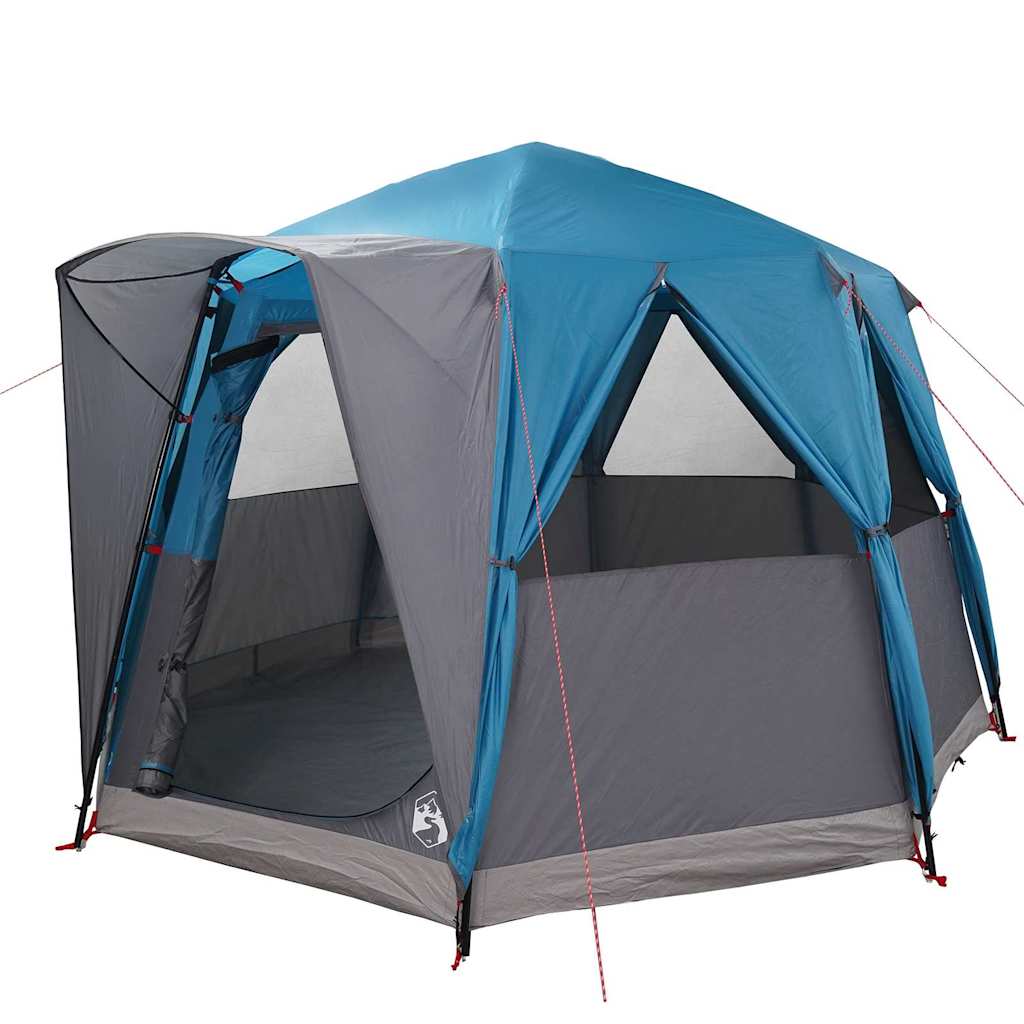 Cabin Zelt 3-Personen mit Dach Blau und Grau 320 x 320 x 203 cm