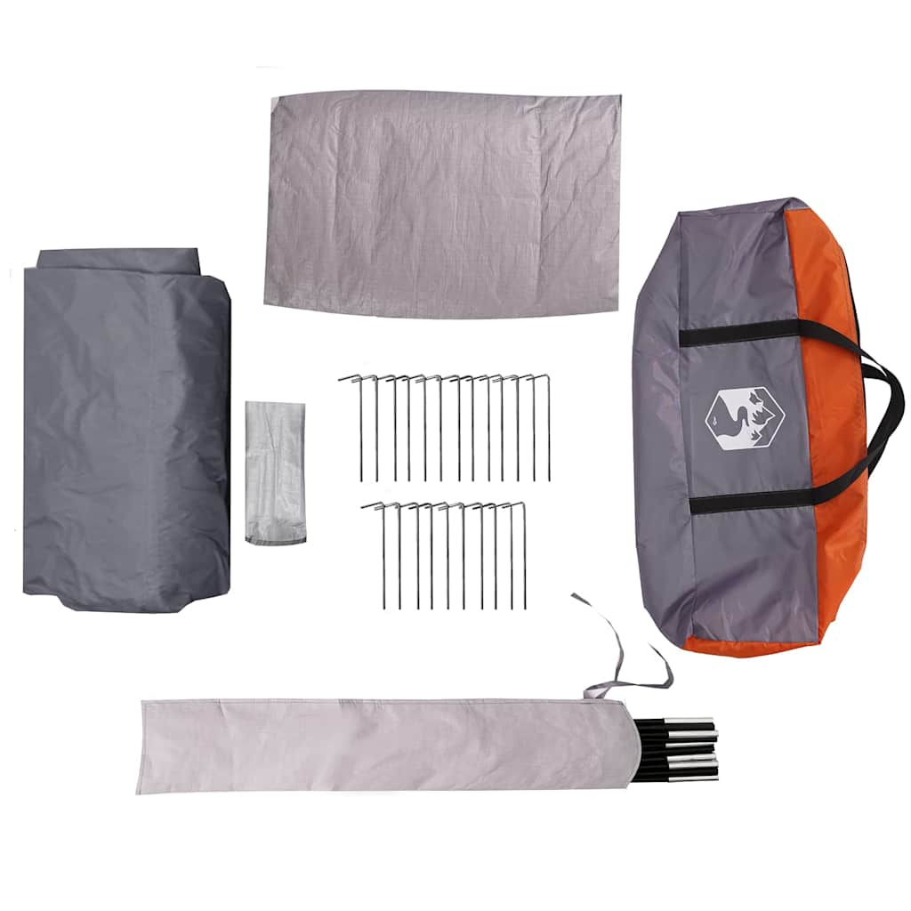 Cabin Zelt 3-Personen Grau und Orange 320 x 320 x 203 cm