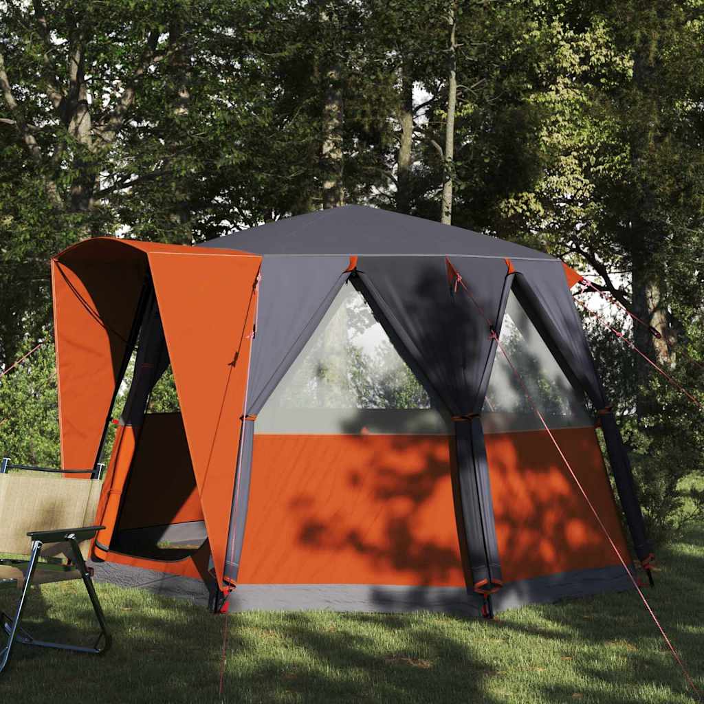 Cabin Zelt 3-Personen Grau und Orange 320 x 320 x 203 cm
