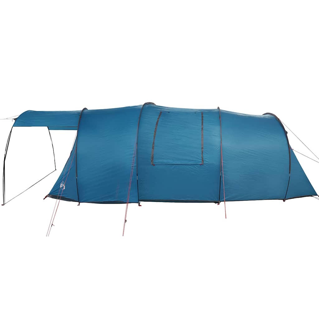 Tunnelzelt 4-Personen mit Dach Blau und Grau 740 x 370 x 220 cm