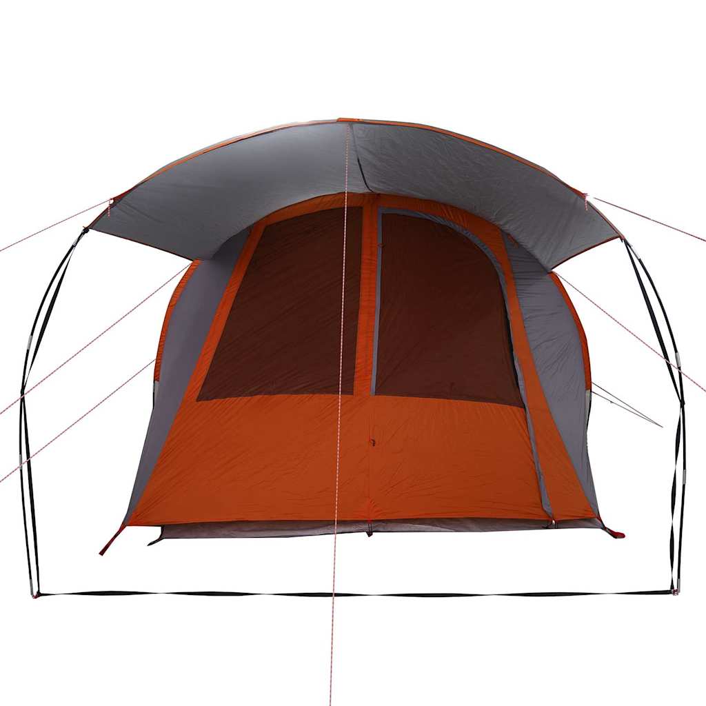 Tunnelzelt 4-Personen Grau und Orange 740 x 370 x 220 cm