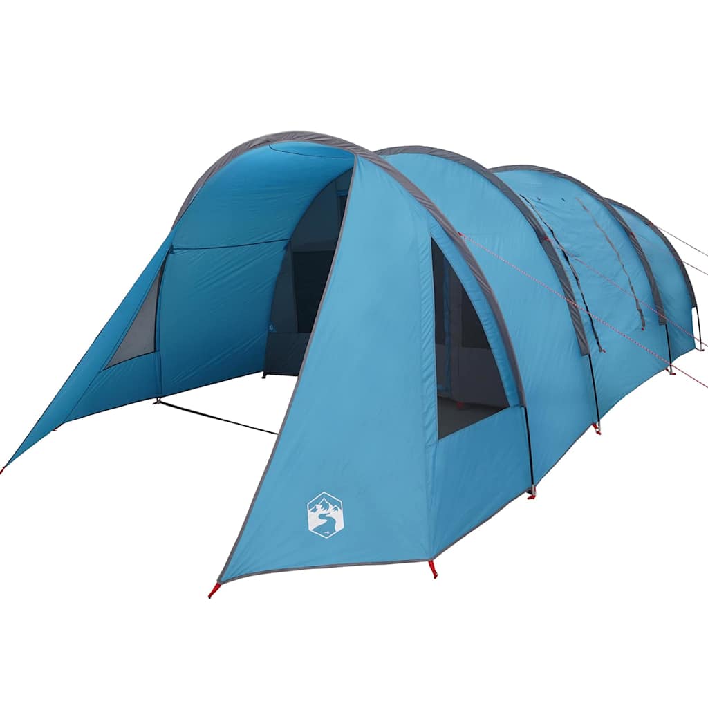 Tunnelzelt 4-Personen mit Dach Blau und Grau 778 x 356 x 210 cm