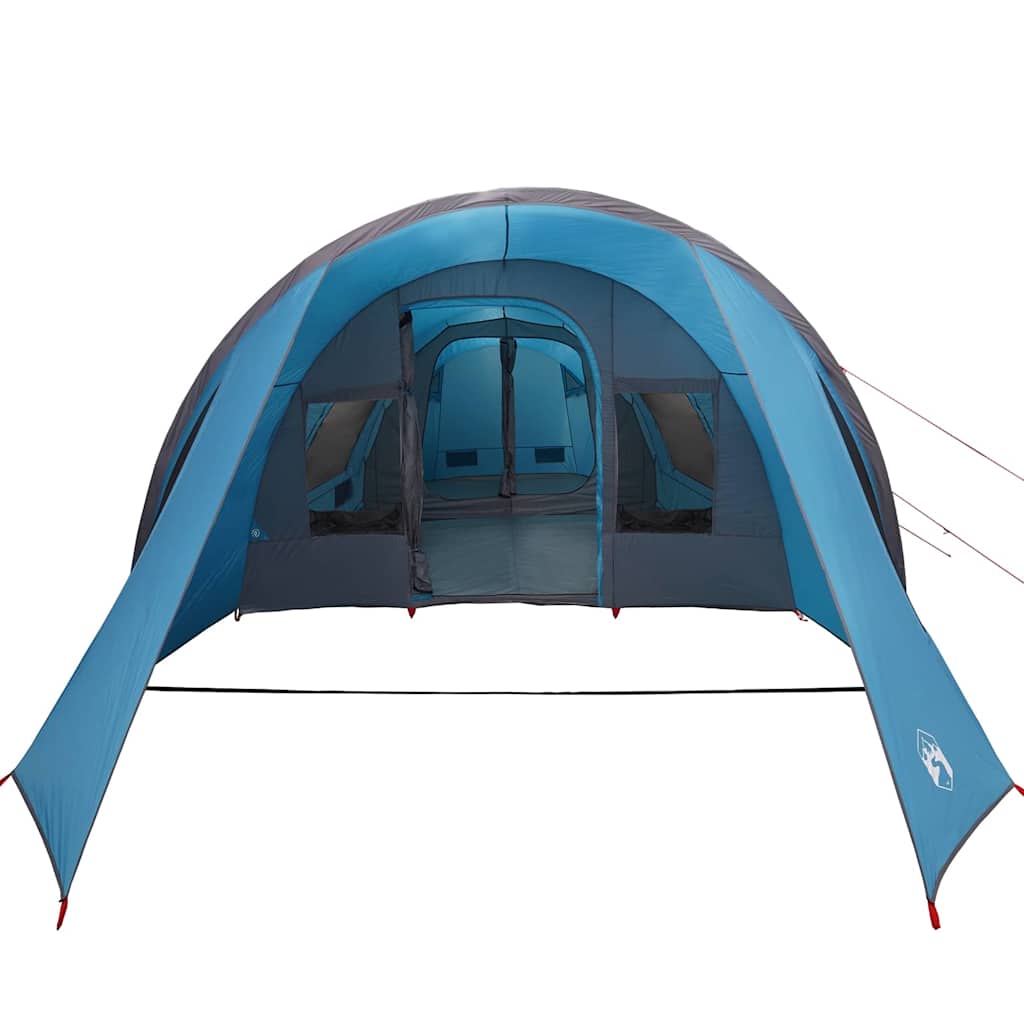 Tunnelzelt 4-Personen mit Dach Blau und Grau 778 x 356 x 210 cm