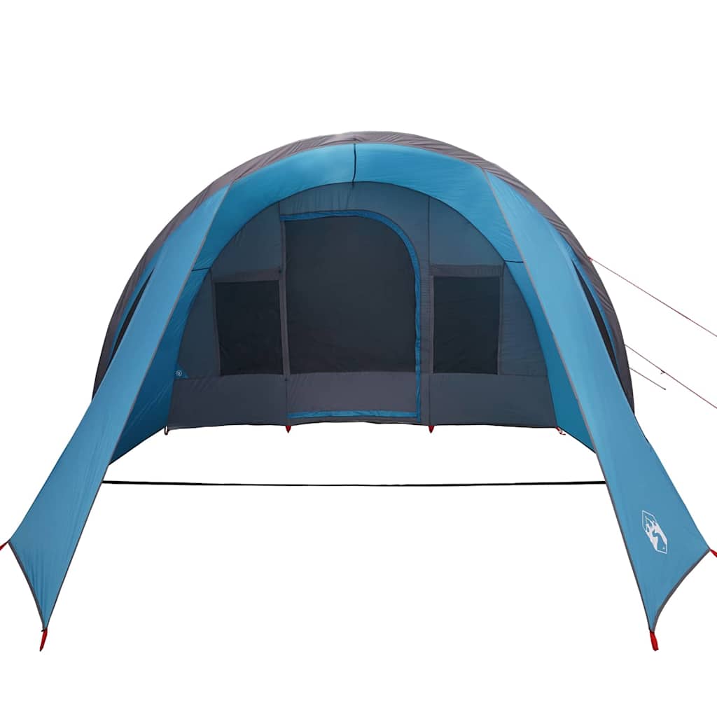Tunnelzelt 4-Personen mit Dach Blau und Grau 778 x 356 x 210 cm