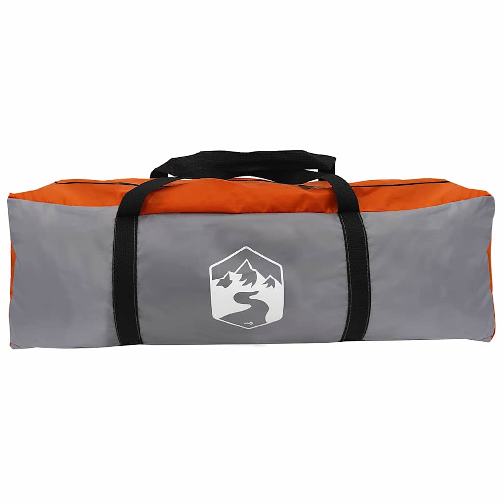 Tunnelzelt 4-Personen Grau und Orange 778 x 356 x 210 cm