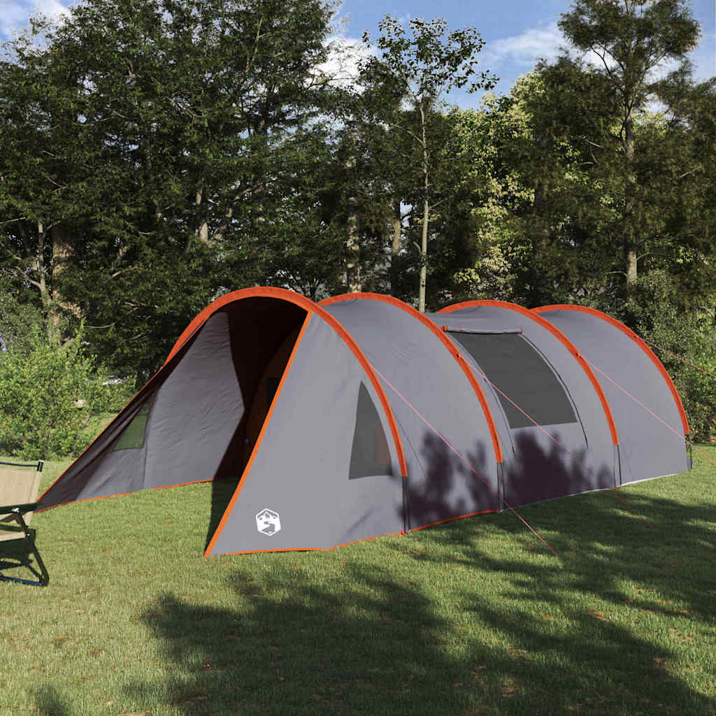 Tunnelzelt 4-Personen Grau und Orange 778 x 356 x 210 cm