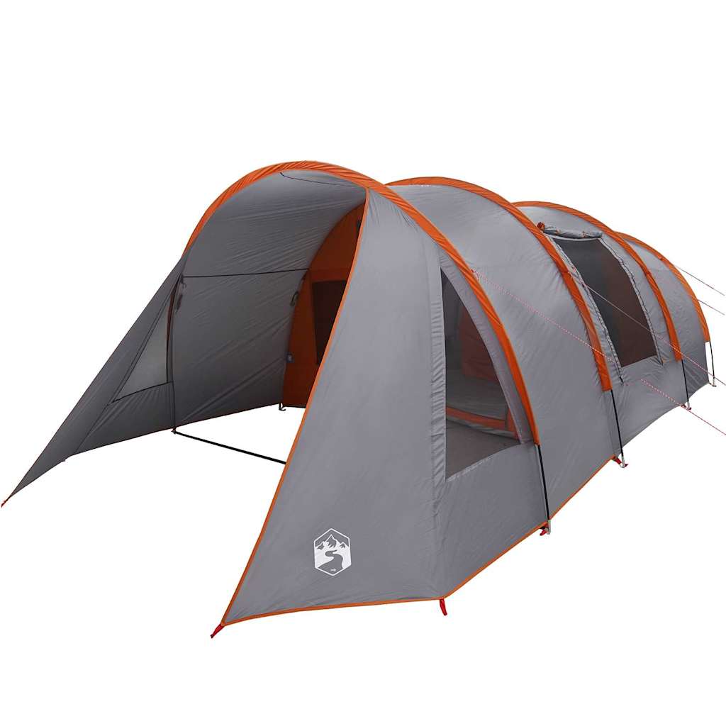 Tunnelzelt 4-Personen Grau und Orange 778 x 356 x 210 cm