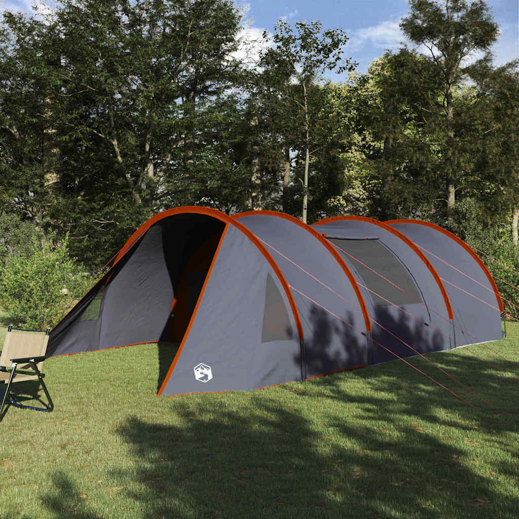 Tunnelzelt für 5 Personen Grau und Orange 805 x 405 x 211 cm