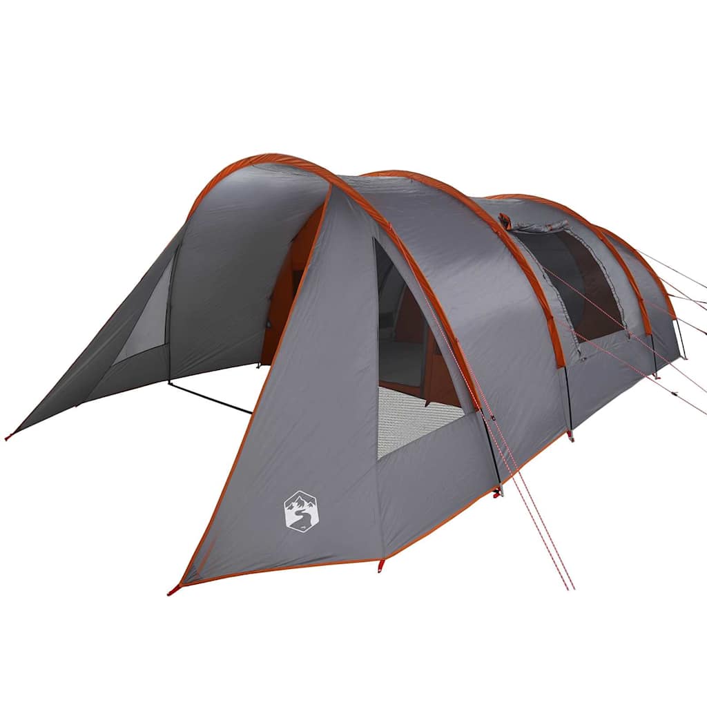 Tunnelzelt für 5 Personen Grau und Orange 805 x 405 x 211 cm