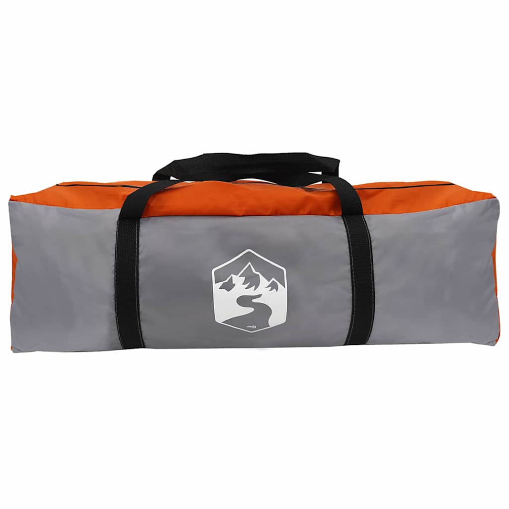 Tunnelzelt für 6 Personen Grau und Orange 700 x 590 x 215 cm