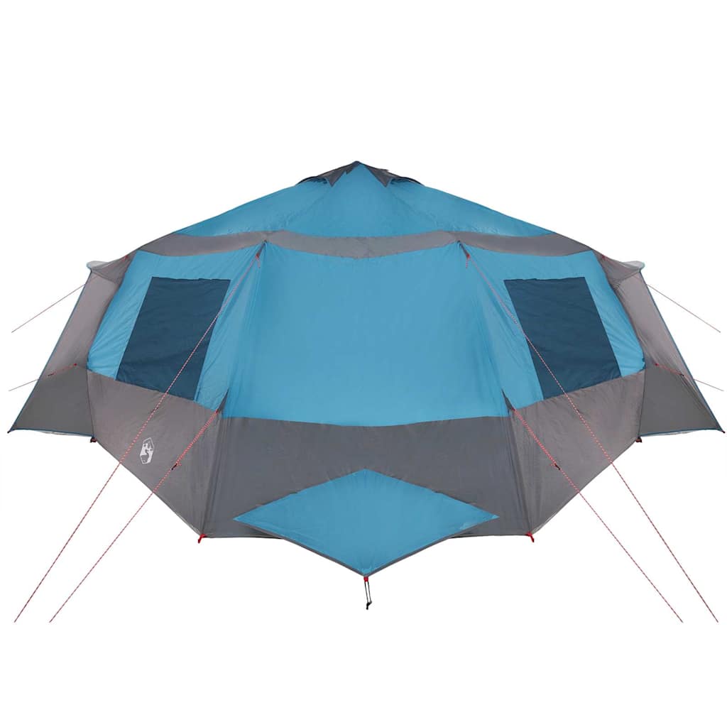 Kabine Zelt 12-Personen Blau und Grau 500 x 500 x 294 cm