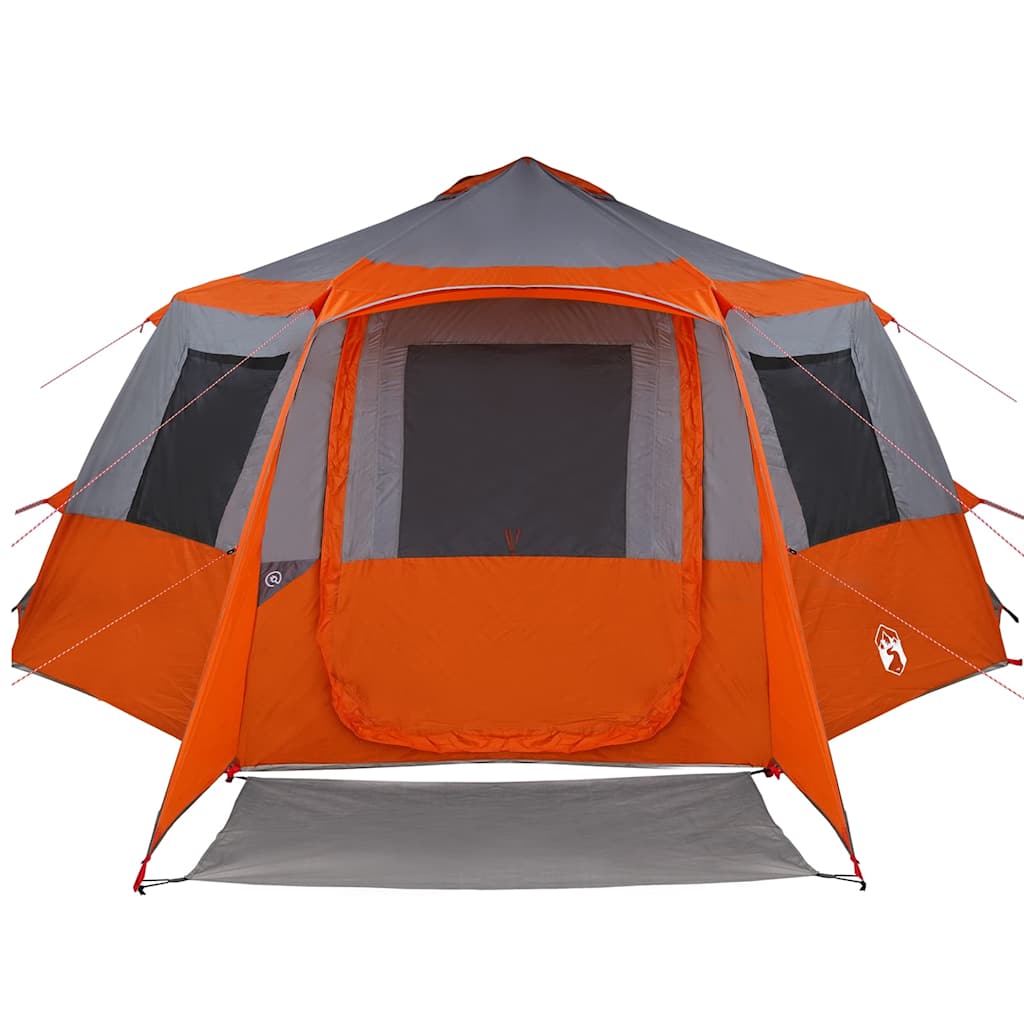 Kabine Zelt 12-Personen Grau und Orange 500 x 500 x 294 cm