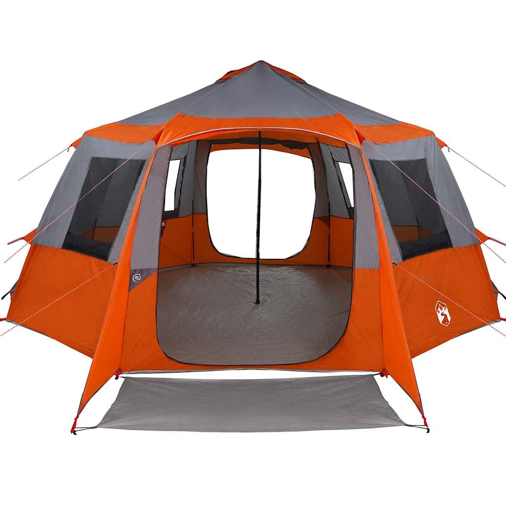 Kabine Zelt 12-Personen Grau und Orange 500 x 500 x 294 cm