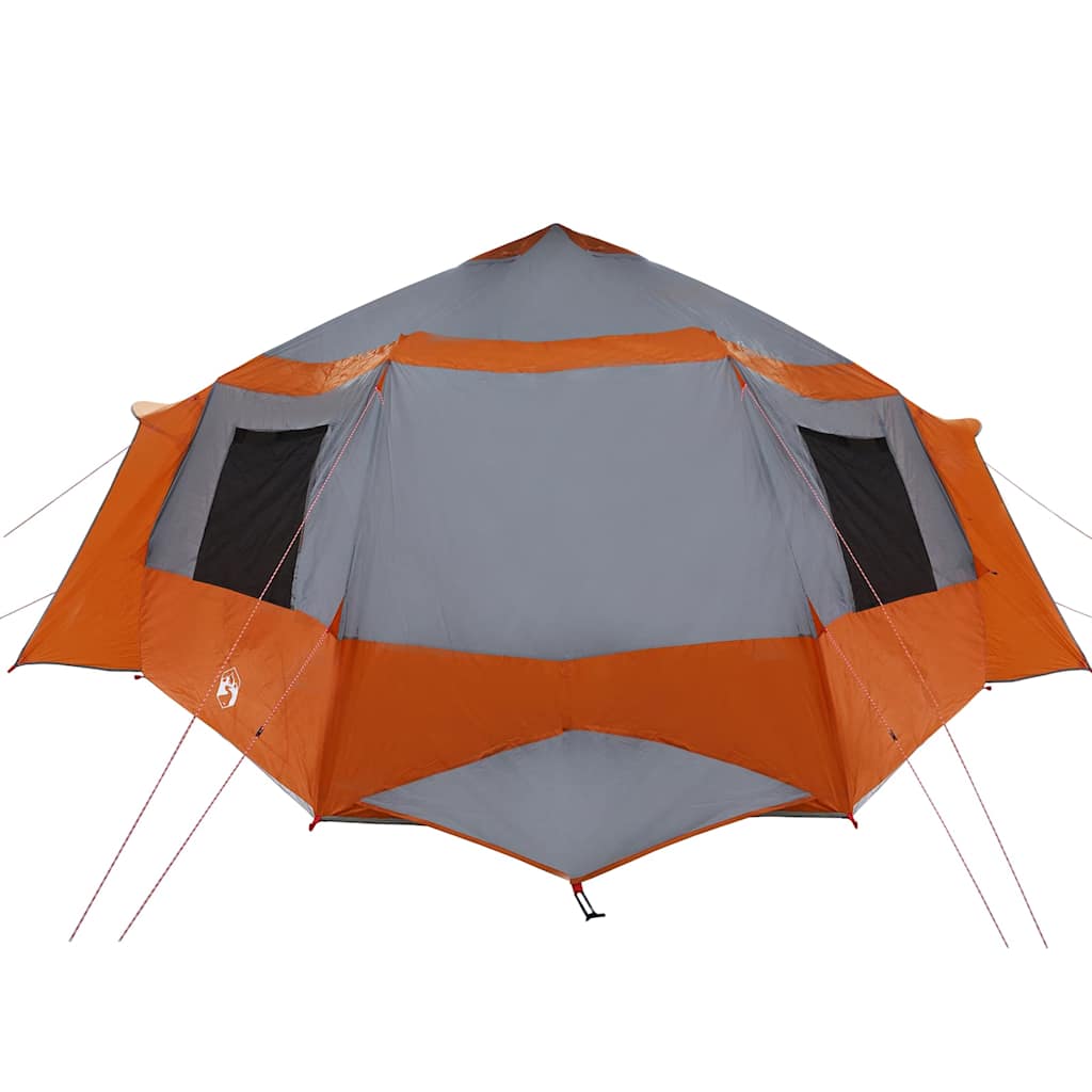 Kabine Zelt 12-Personen Grau und Orange 500 x 500 x 294 cm
