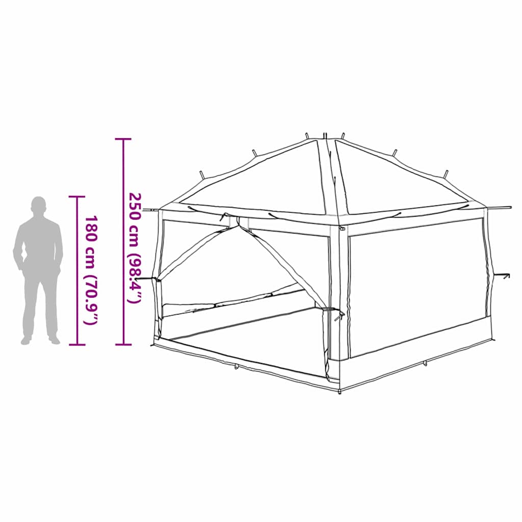 Innertelt 7-Personen 7 Personen Blau und Grau