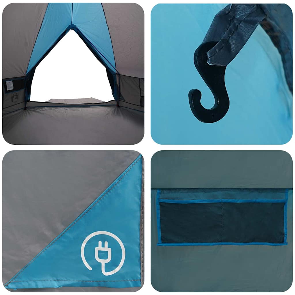 Teepee Zelt für 10 Personen 10 Personen Blau und Grau