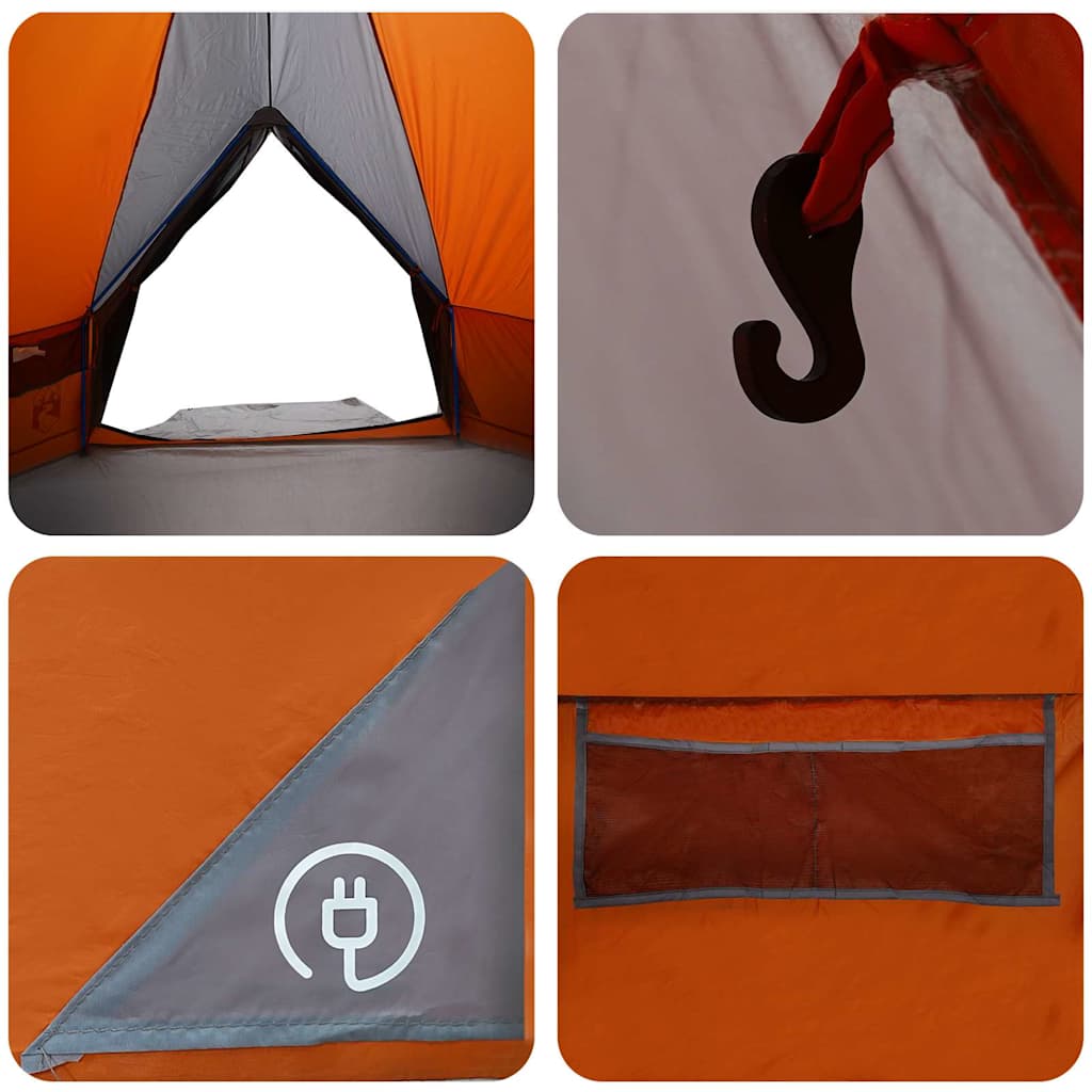 Teepee Zelt für 10 Personen 10 Personen Grau und Orange