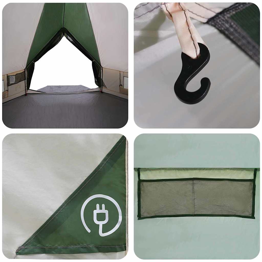 Teepee Zelt für 8 Personen 8 Personen Grün und Weiß