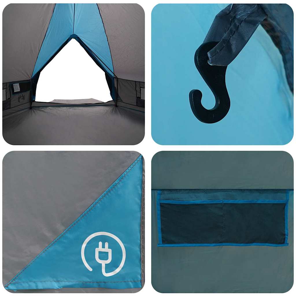 Teepee Zelt für 8 Personen 8 Personen Blau und Grau