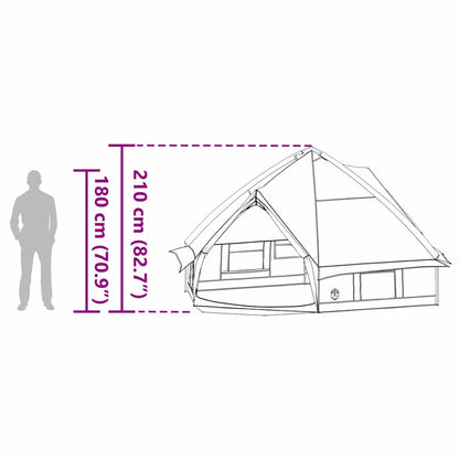 Teepee Zelt für 8 Personen 8 Personen Blau und Grau