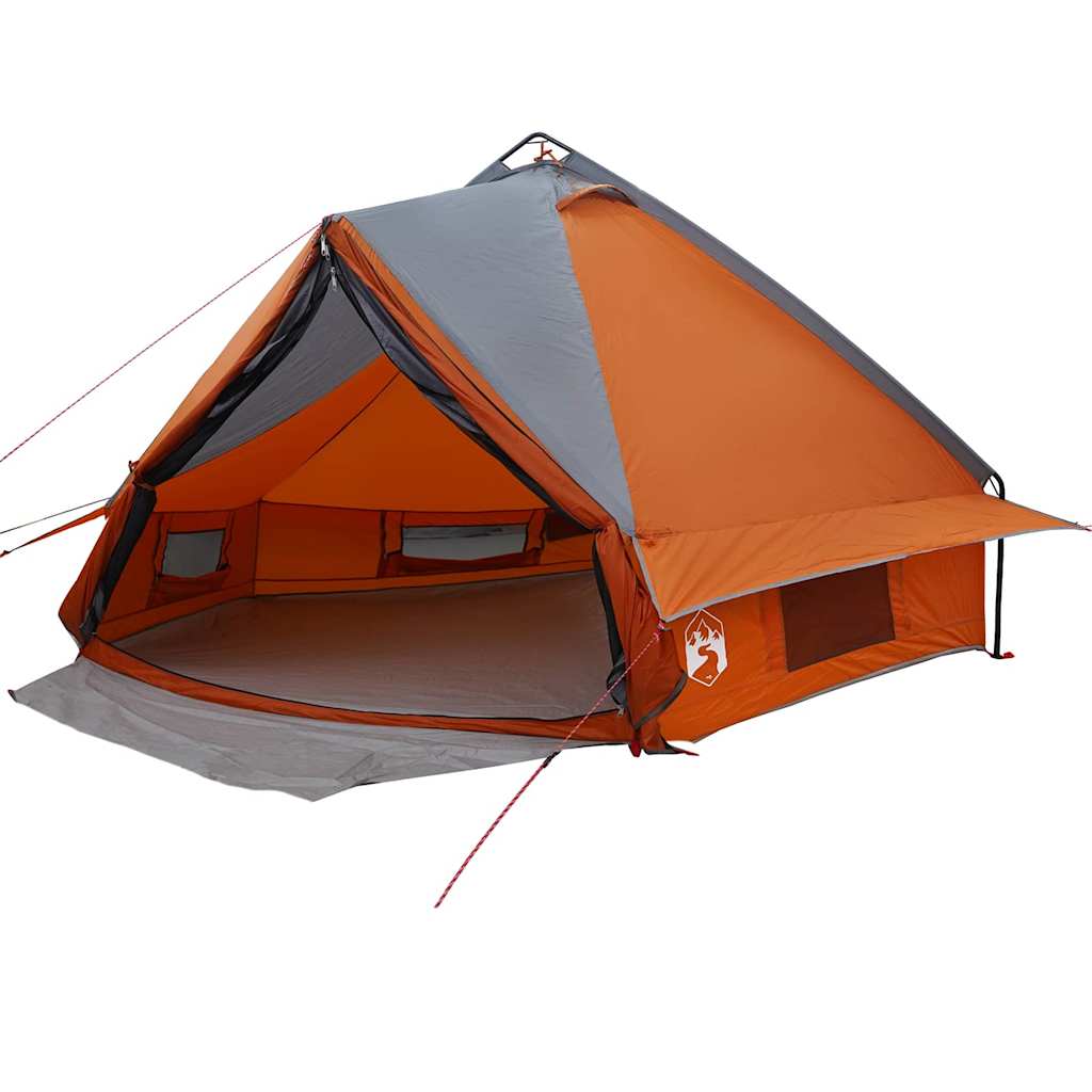Teepee Zelt für 6 Personen 6 Personen Grau und Orange