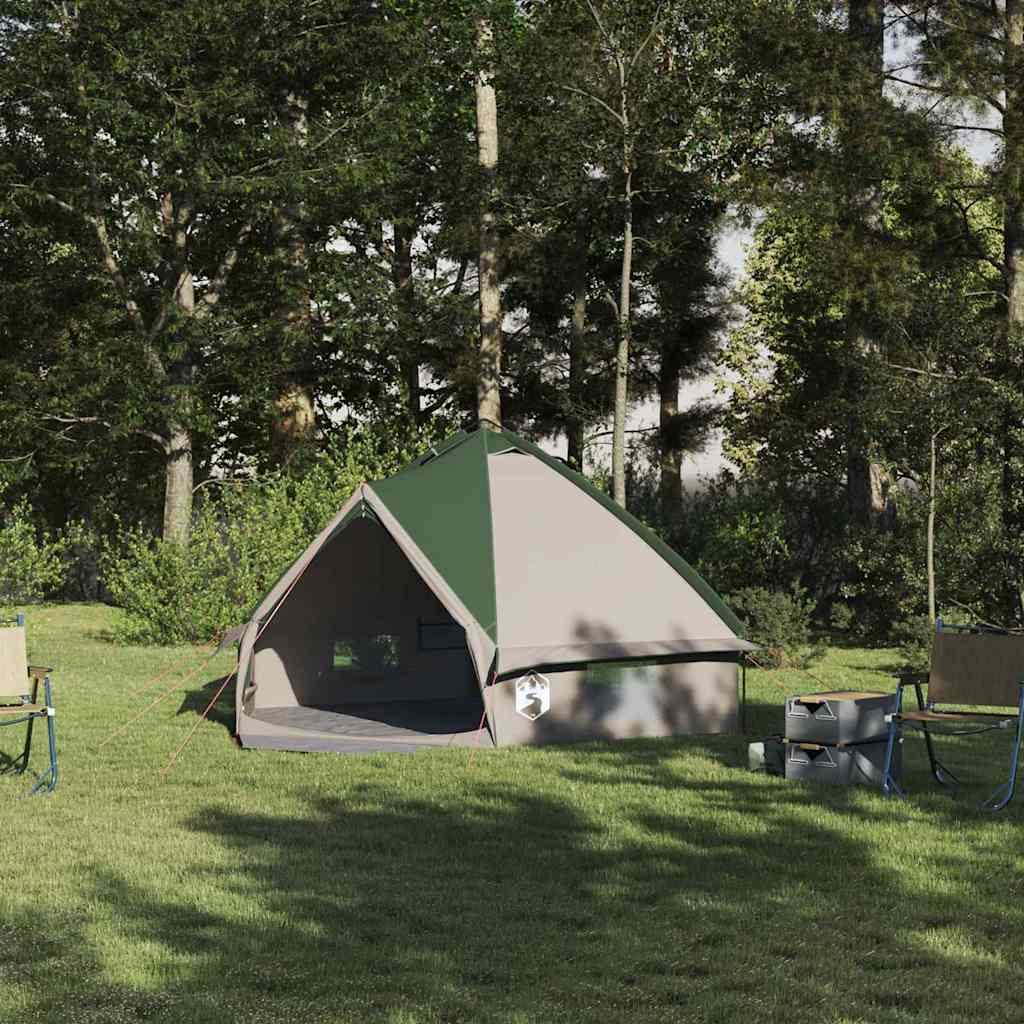 Teepee Zelt für 4 Personen 4 Personen Grün und Grau