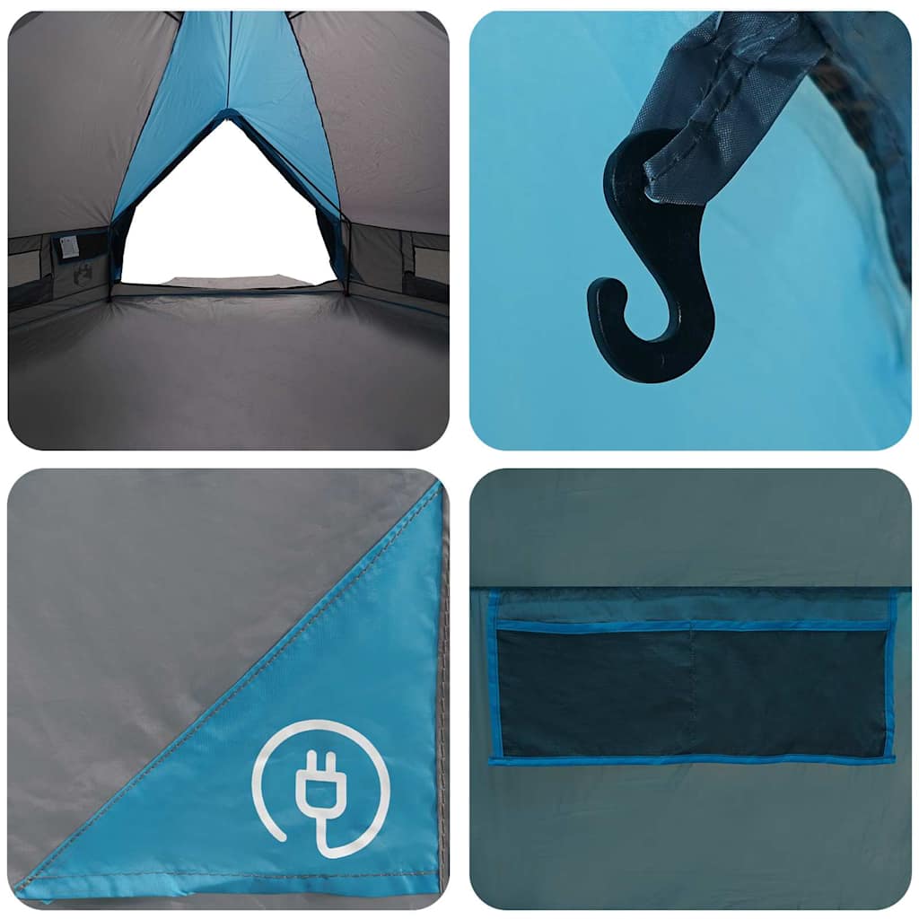 Teepee Zelt für 4 Personen 4 Personen Blau und Grau
