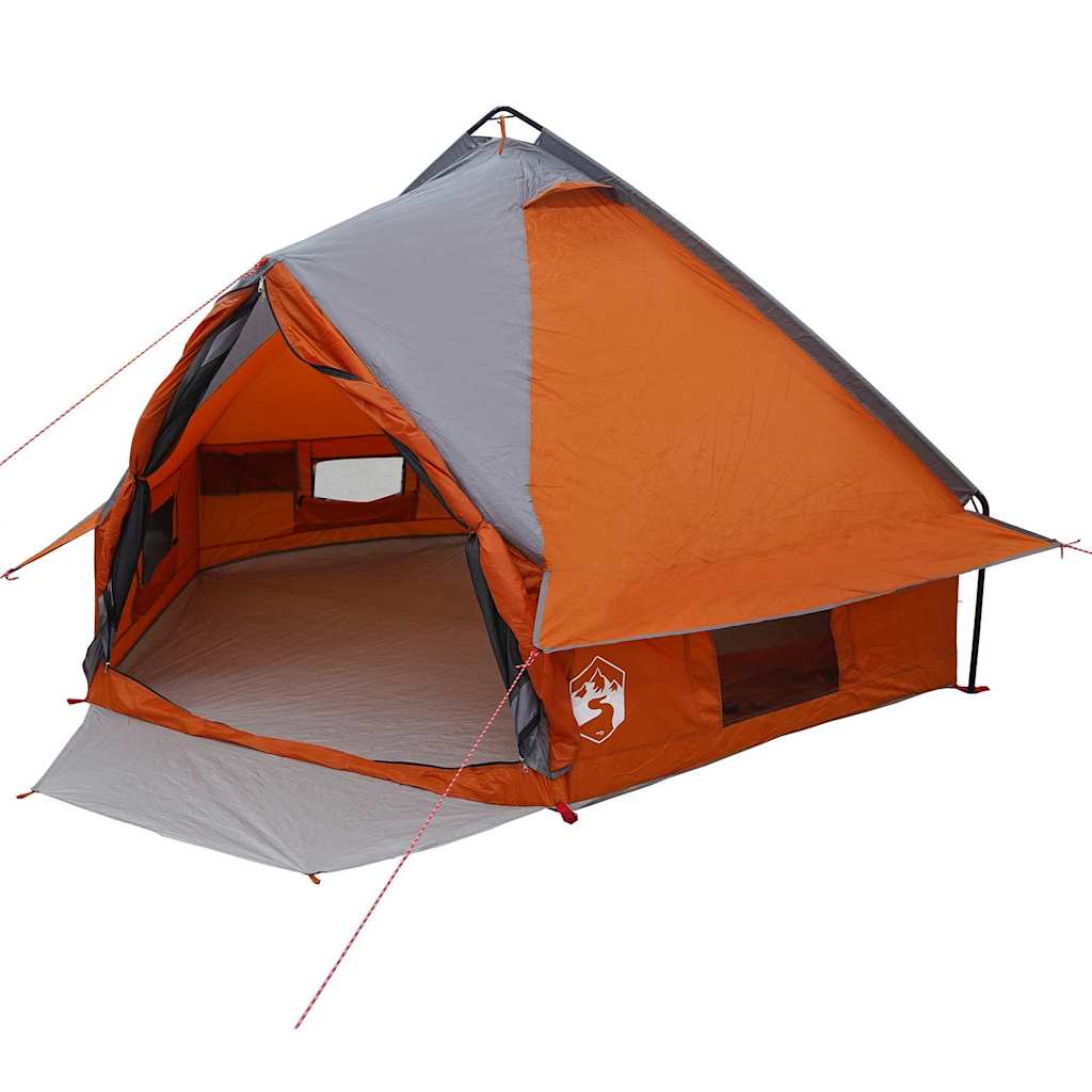 Teepee Zelt für 4 Personen 4 Personen Grau und Orange