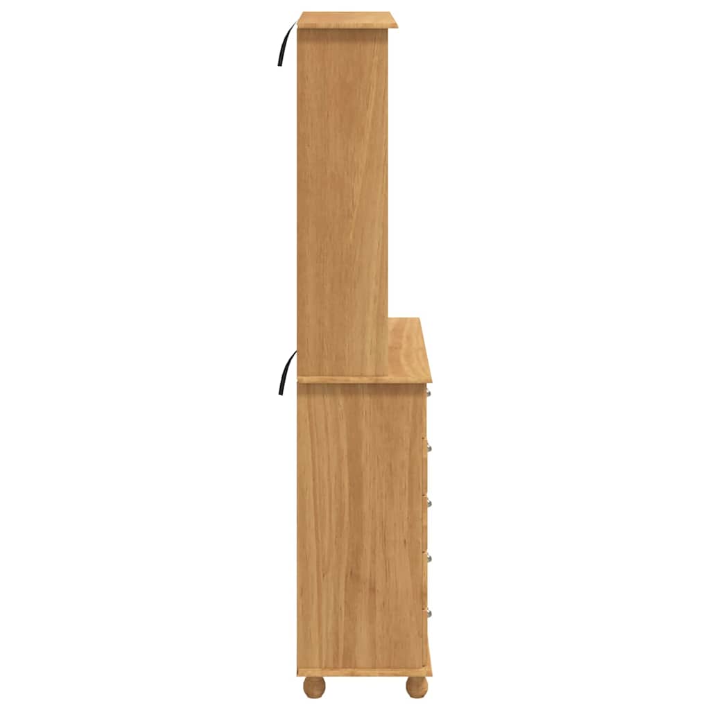 Hutch ASKIM Honigwachs 91 x 40 x 200,5 cm Massives Kiefernholz