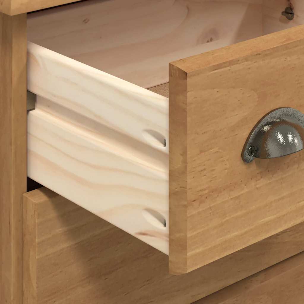 Hutch ASKIM Honigwachs 91 x 40 x 184 cm Massives Kiefernholz